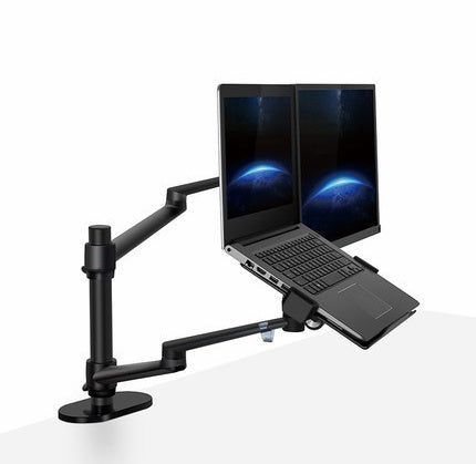 Ergonomic Aluminum Monitor & Laptop Mount – Adjustable Desk Stand