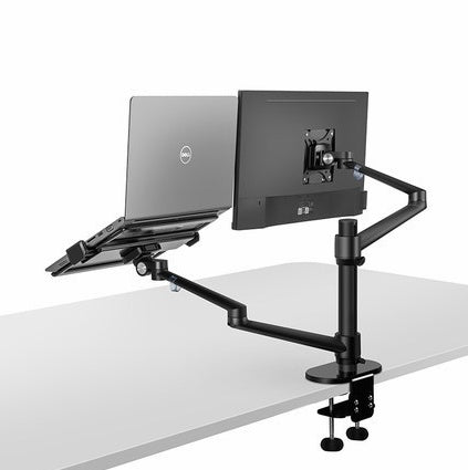 Ergonomic Aluminum Monitor & Laptop Mount – Adjustable Desk Stand