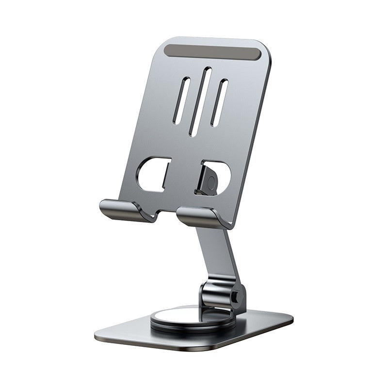 Adjustable Aluminum Phone Stand – Foldable, Rotating Desktop Holder