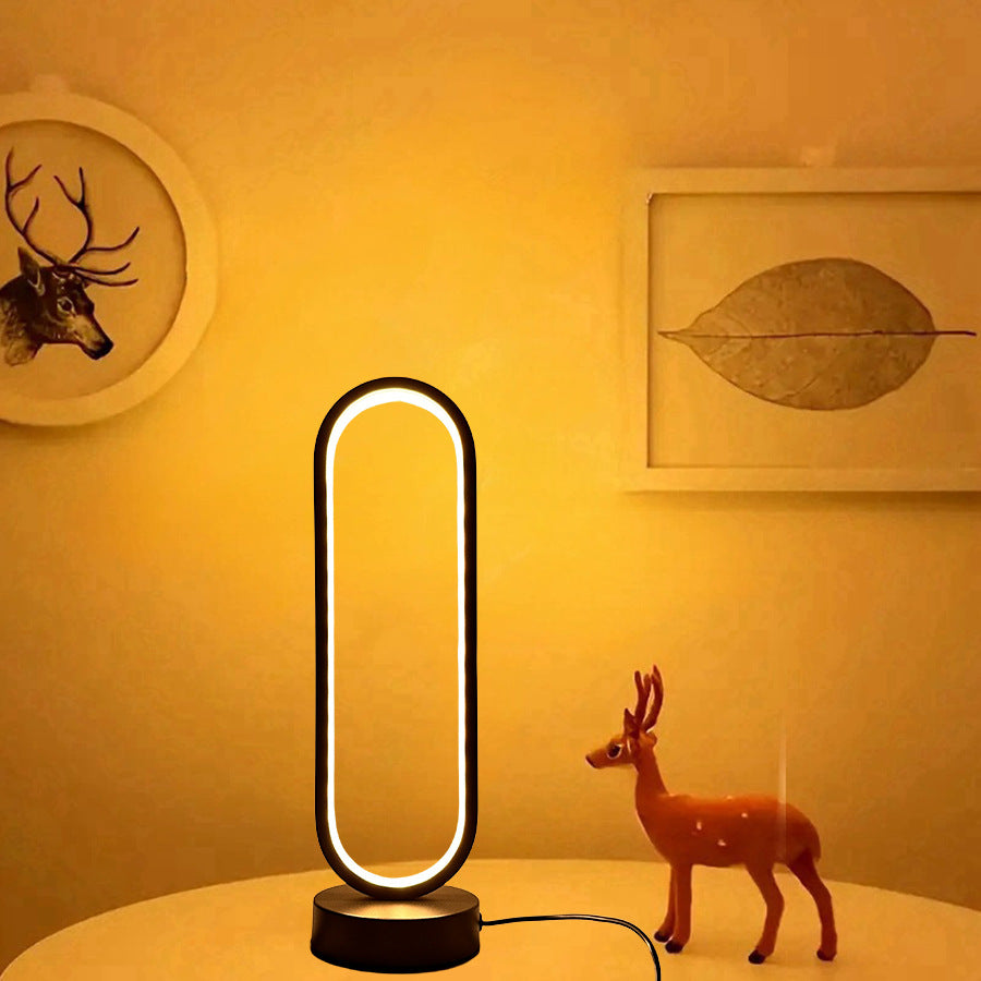 Minimalist LED Ring Lamp – USB Powered Ambient Night Light