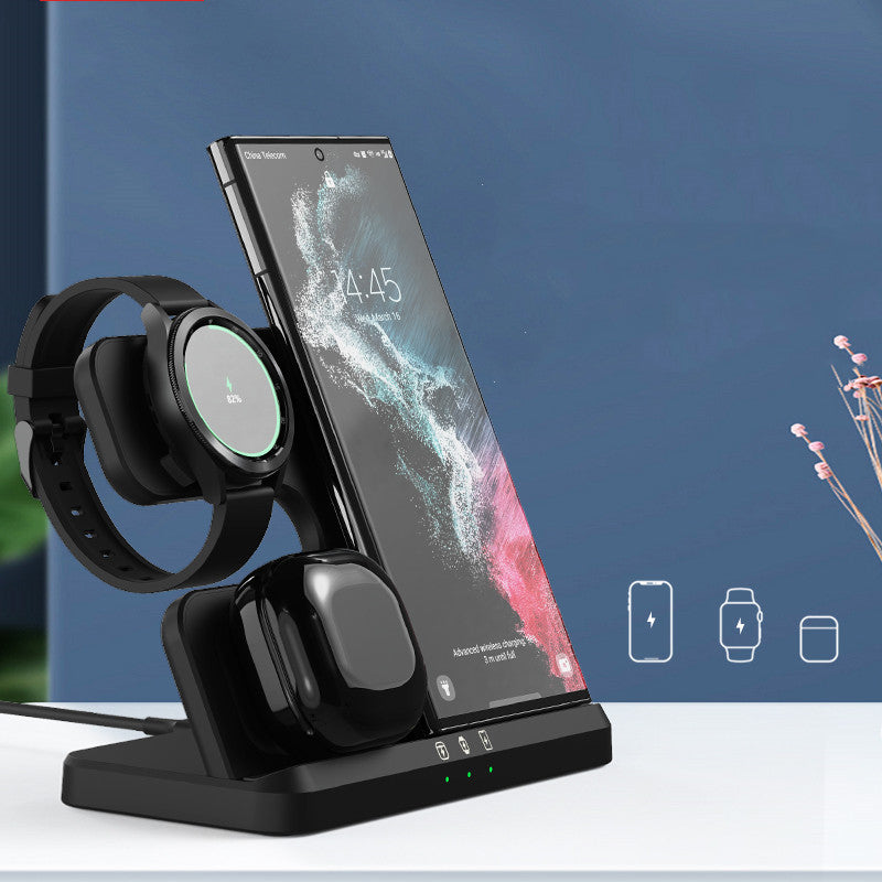 3-in-1 Wireless Charging Stand – Phone, Earbuds & Smartwatch Dock