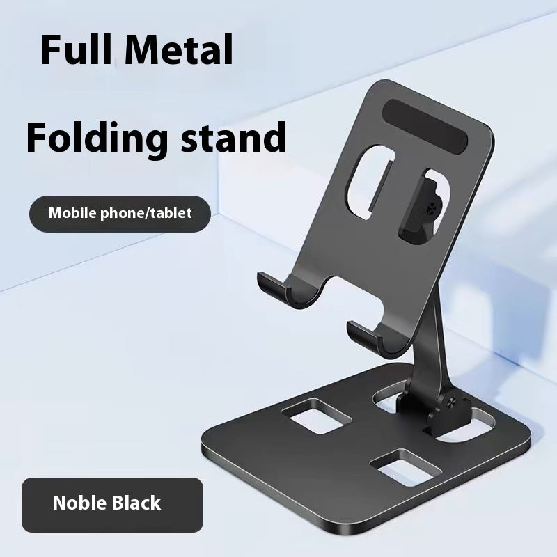 Adjustable Aluminum Phone Stand – Foldable, Rotating Desktop Holder