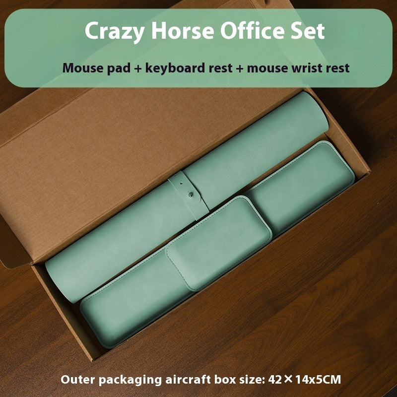 3-Piece Leather Desk Mat Set – Keyboard, Mouse & Workspace Pad