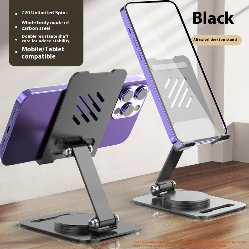 Adjustable Aluminum Phone Stand – Foldable, Rotating Desktop Holder