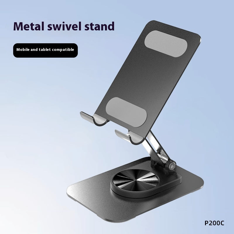 Adjustable Aluminum Phone Stand – Foldable, Rotating Desktop Holder