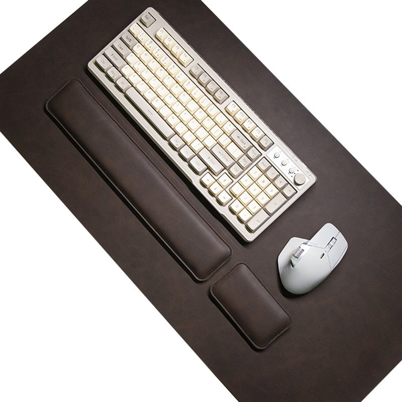 3-Piece Leather Desk Mat Set – Keyboard, Mouse & Workspace Pad