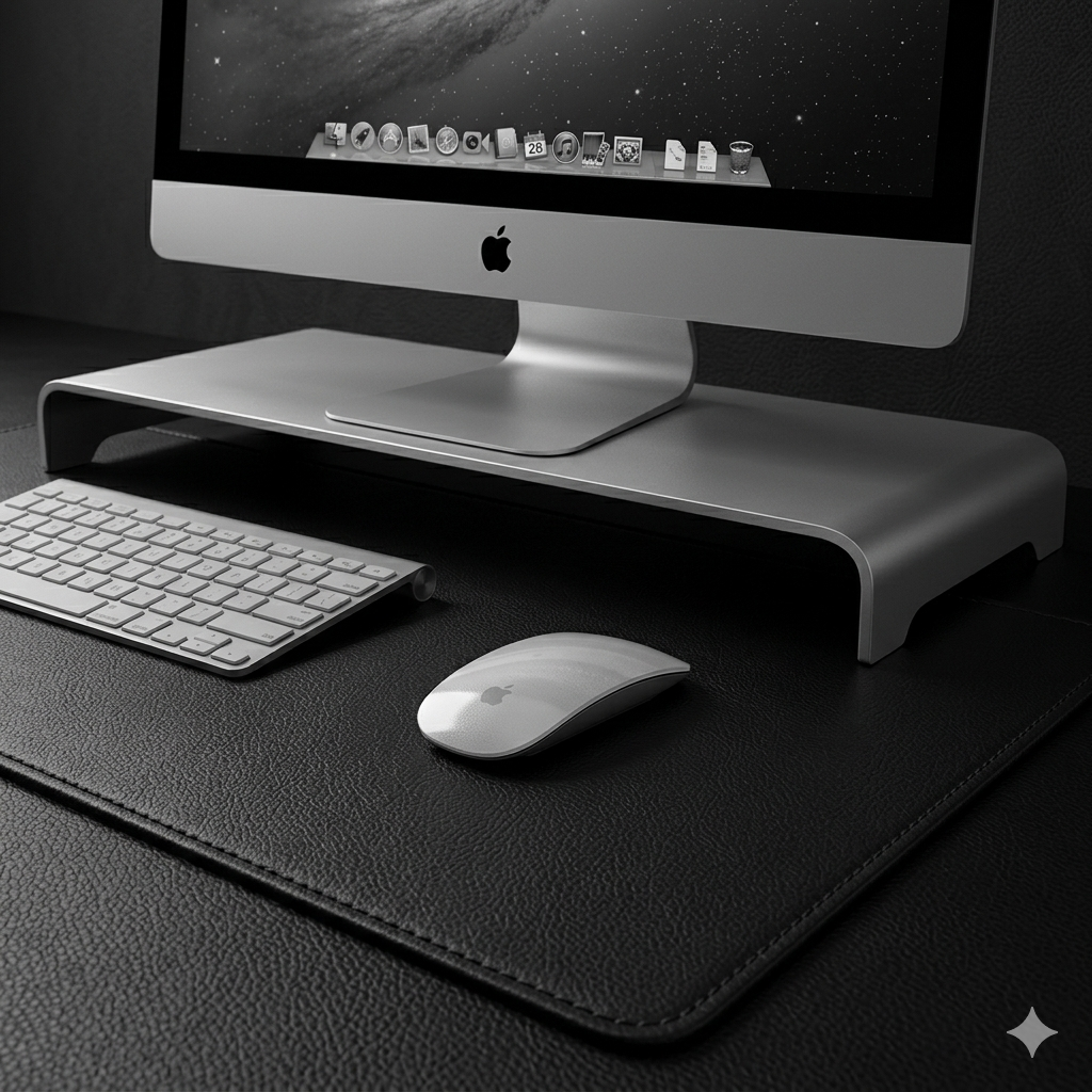 Aluminum Monitor Riser – Minimalist Ergonomic Desk Stand
