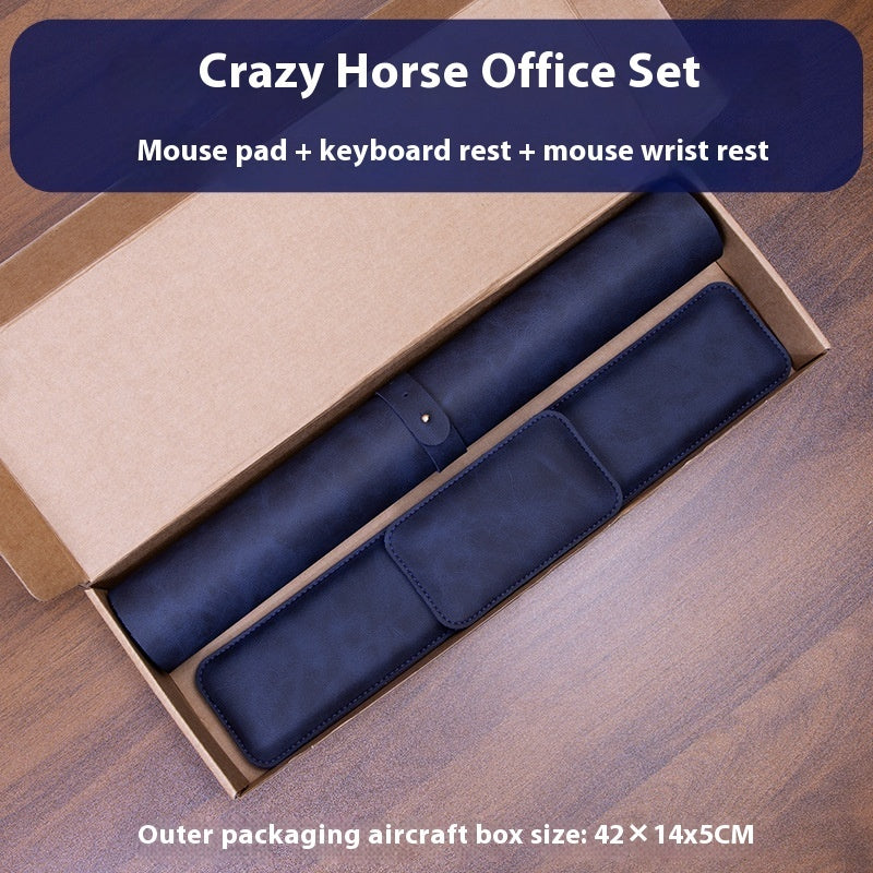 3-Piece Leather Desk Mat Set – Keyboard, Mouse & Workspace Pad