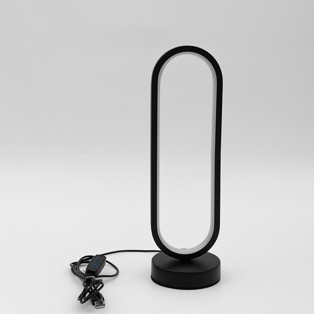 Minimalist LED Ring Lamp – USB Powered Ambient Night Light
