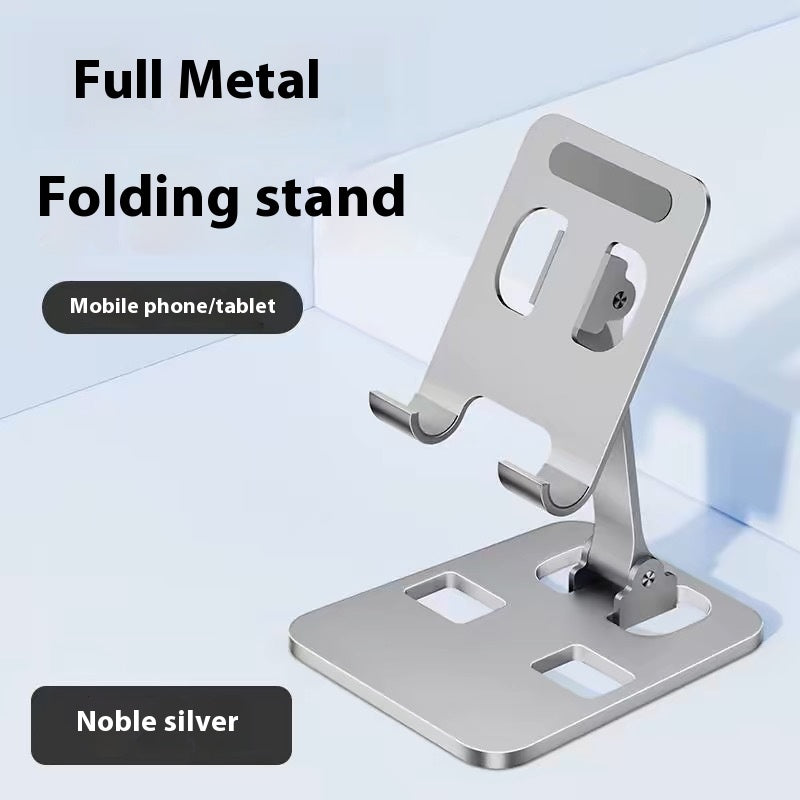 Adjustable Aluminum Phone Stand – Foldable, Rotating Desktop Holder